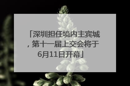 深圳担任境内主宾城，第十一届上交会将于6月11日开幕